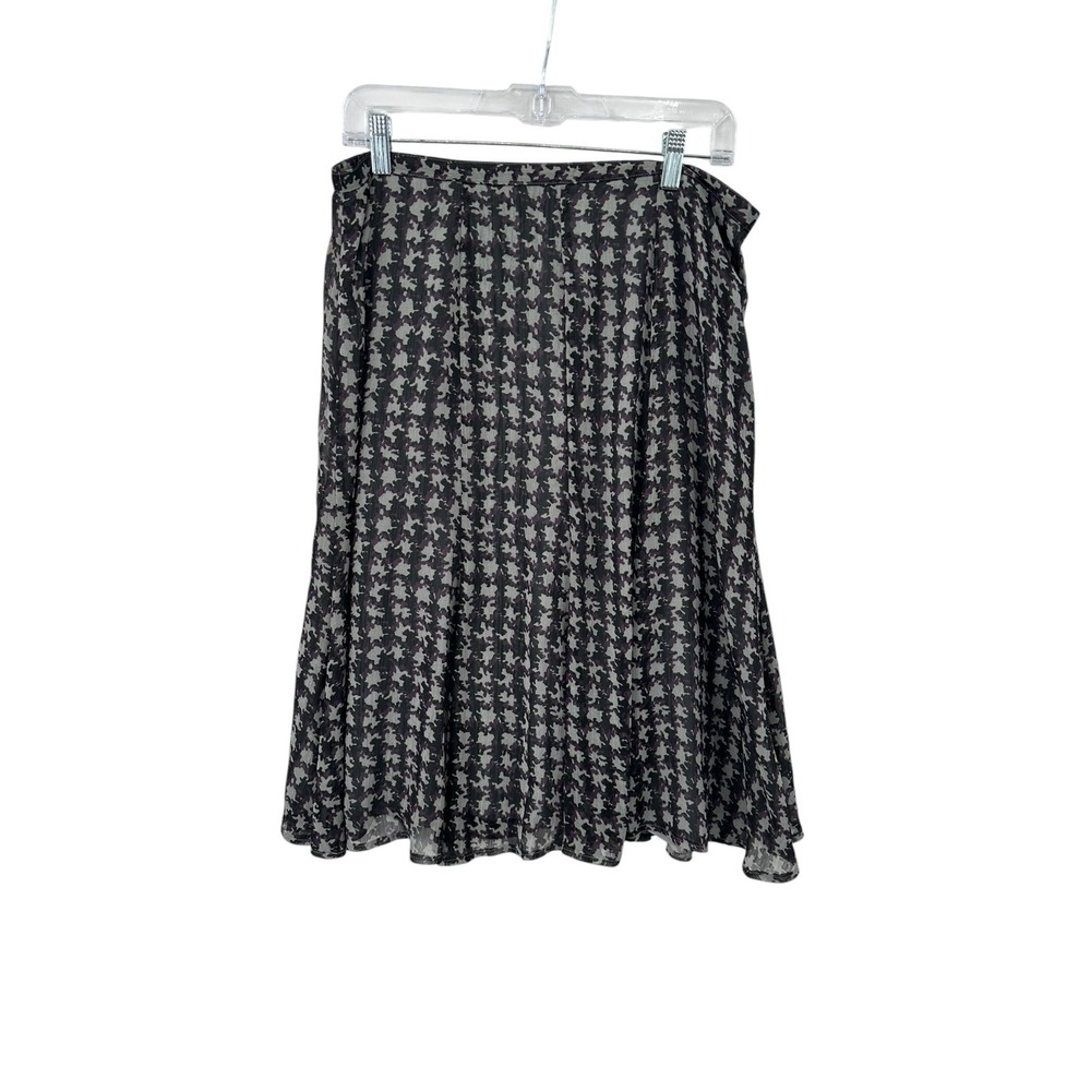 Sag Harbour Chiffon Skirt Womens 10 Y2K 90s Dark Academia Flowy Abstract Retro